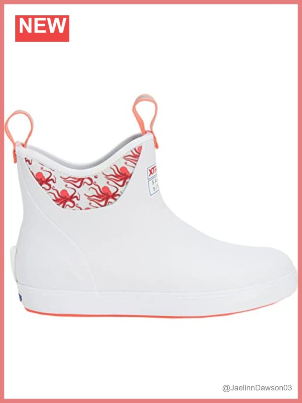 Waterproof Ankle Deck Boot Slip-Resistant Rubber Work Boot Round Toe